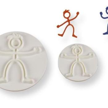 Pálcikaember formájú fondant kiszúró – 2 darabos szett Tortadíszítéshez kép