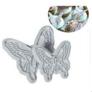 Pillangó alakú fondant kiszúró szett - 2 db, nagy méretű, elegáns tortadíszekhez kép