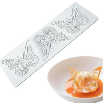 Pillangós szilikon ostya, tuile forma kép