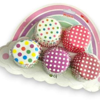 Pöttyös muffin papír, 120 db, 5 minta kép