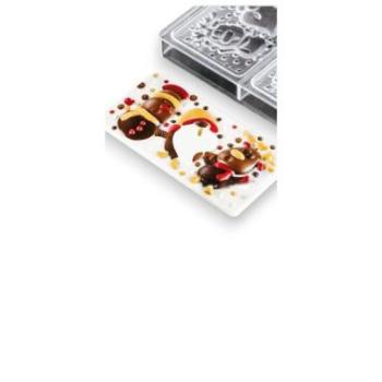 Rénszarvas, hóember, Mikulás polikarbonát tábla csoki forma 3 adagos  kép