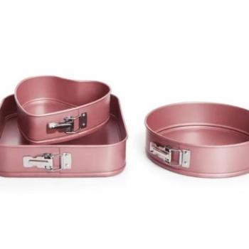 Rosegold tortaforma szett (négyzet, kör és szív alakú) 3 részes kép