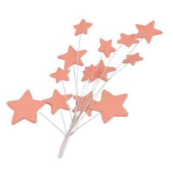 Rózsaszín Csillag Alakú Cukorbeszúró – Tortadísz kép