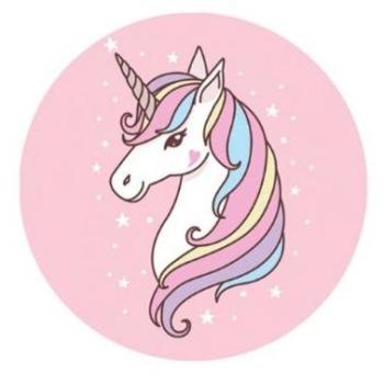 Rózsaszín cuki unikornis tortaostya kép
