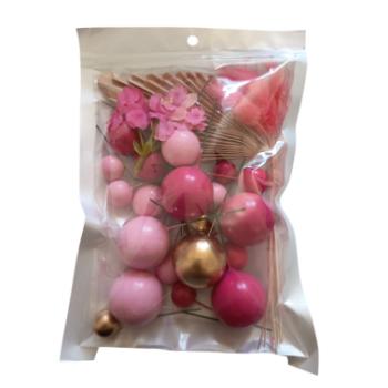 Rózsaszín tortadekoráció szett kép