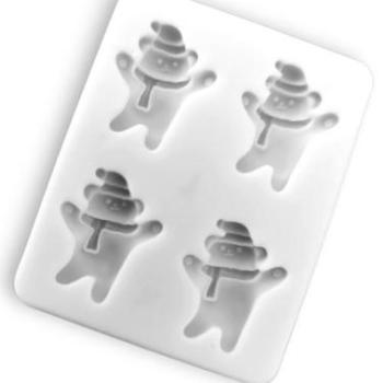 Sapkás mackók szilikon fondant forma, 4 adagos kép