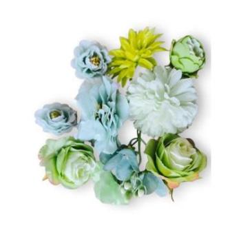 Sárga-zöld művirág dekoráció tortára kép