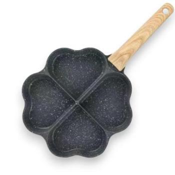 Serpenyő tapadásmentes szekcionált 4in1 szív alakú kép