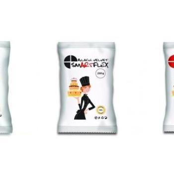 Smartflex fondant massza csomag tortadíszítéshez (fehér, fekete, piros) kép