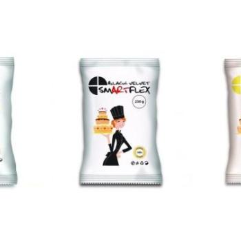Smartflex fondant massza csomag tortadíszítéshez (fehér, fekete, sárga) kép
