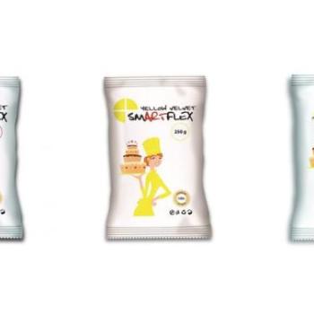 Smartflex fondant massza csomag tortadíszítéshez (piros, sárga,fehér) kép