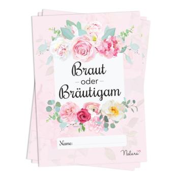 Spielehelden Esküvői játék Menyasszony kontra Vőlegény Kérdések a menyasszonyról és a vőlegényről 50 db. DIN A5 kép