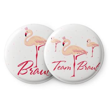 Spielehelden Flamingó I jelvények legénybúcsú ajándék 12 kitűző 5,6 cm extra nagy legénybúcsú ajándék kép