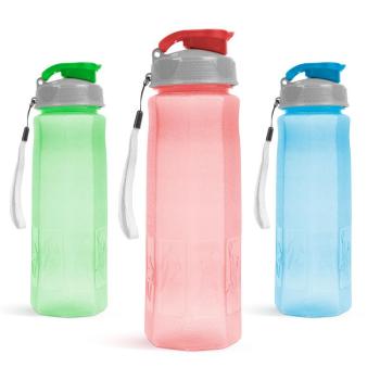 Sport kulacs - műanyag, átlátszó - 800 ml - 3 színben kép