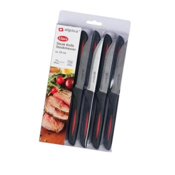 Steakkés készlet - 12 db - fekete - Méretet 22,8 cm kép