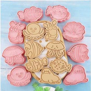 Sütemény Kiszúró Készlet – 8 Részes Vízi Állatok Motívumokkal kép