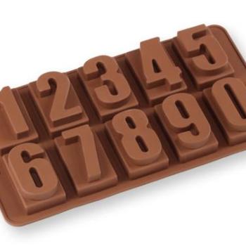Szám Alakú Szilikon Pralinéforma – 10 Adagos kép