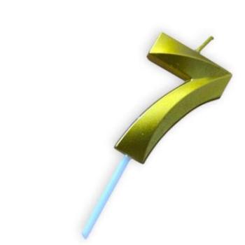 Számgyertya 7, arany színű kép