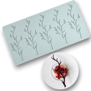 Szarvasagancs, vagy faág alakú csoki dísz készítő szilikon forma, 5 adagos kép