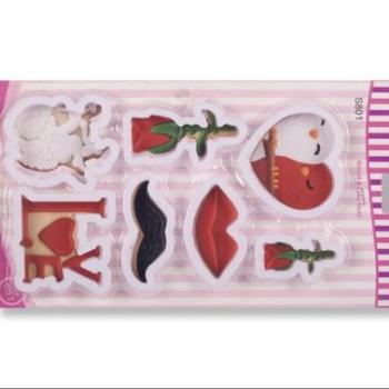 Szerelem témájú 7 részes keksz kiszúró készlet kép