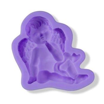 Szilikon Angyal Forma – Részletes, Szép Minta Tortadíszítéshez kép