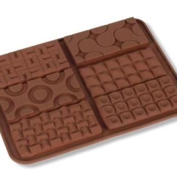 Szilikon csoki forma – 6 mini tábla különleges dizájnnal kép