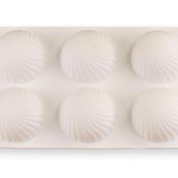 Szilikon Félgömb Forma – 6 Adagos Csavart Mintás kép