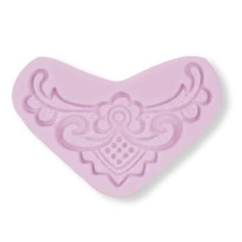 Szilikon Fondant Formázó – Virágos Sarokcsipke Minta kép