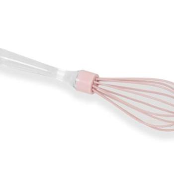 Szilikon habverő 26 cm – átlátszó műanyag nyél kép