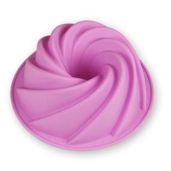 Szilikon Kuglóf Forma, 17 cm-es – Sütéshez, Csavart Mintával kép