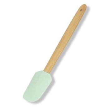 Szilikon Spatula Fa Nyéllel – Sütéshez és Főzéshez, Szögletes Forma kép