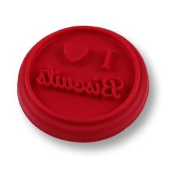 Szilikon Sütipecsét Fej – I Love Biscuits Design kép