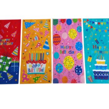 Színes szülinapos celofán tasak 12 db kép