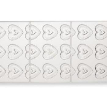 Szív Alakú Csokoládéforma – 21 Adagos Polikarbonát kép