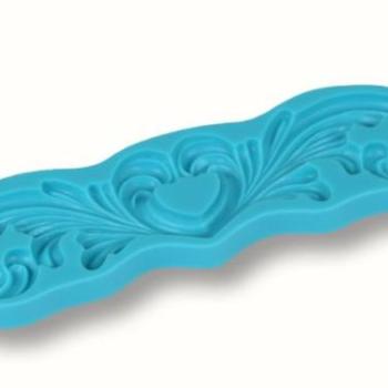 Szív és inda motívumos fondant szegélyforma – profi cukrászati kellék kép