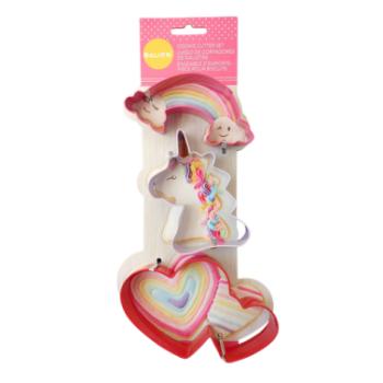 Szivárvány, unikornis, szívecske süti kiszúró készlet kép