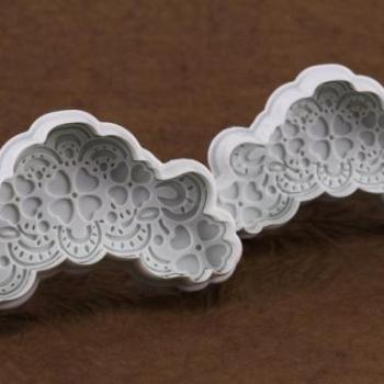 Szíves csipke fondant kiszúró – finom részletekkel kép