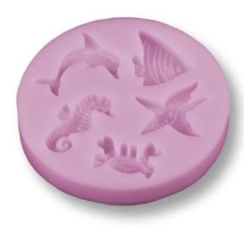 Tengeri állatok szilikon fondant forma – díszítéshez és tortákhoz kép