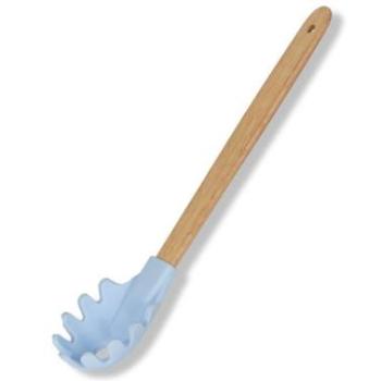 Tésztaszedő Keverőkanál, Tartós Szilikon, Fa Nyéllel – Kiváló Konyhai Eszköz kép