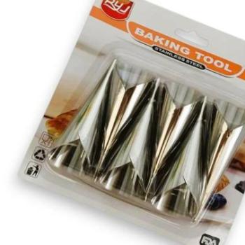 Tölcsér sütő fém 6 db 10 cm kép