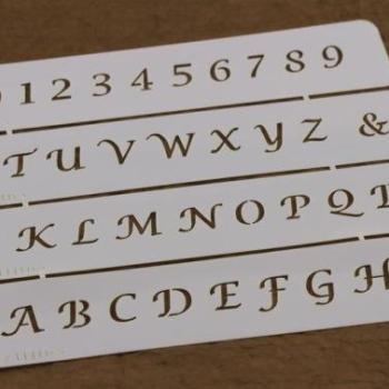 Torta Díszítő Stencil Készlet - Nagybetűk és Számok kép