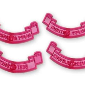 Torta Feliratok Kiszúrók – Ünnepi Fondant Díszítéshez (6 darab) kép