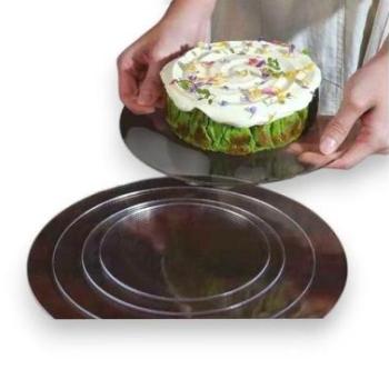 Tortaalátét műanyag 30 cm, áttetsző 5 db kép