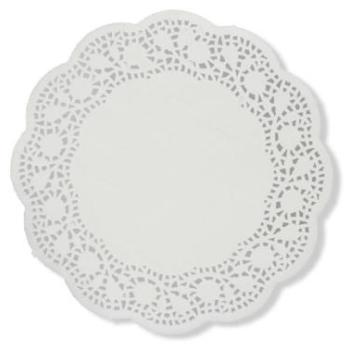 Tortacsipke 30 cm – fehér, kerek, 25 db kép