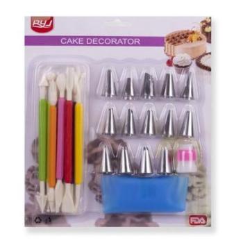 TortaDekoráló Szett – 25 Részes, Cukrászoknak és Hobbisütőknek kép