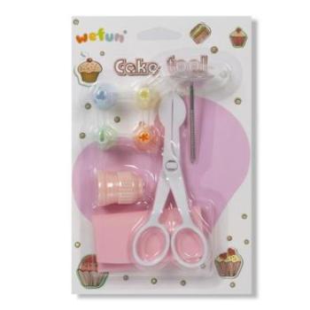 Tortadíszítő Szett 8 Részes – Műanyag Csövek, Habzsák, Virágszög és Olló kép