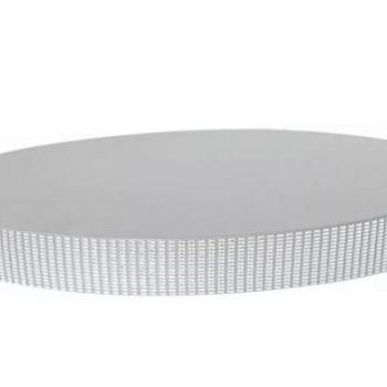 Tortadob ezüst színű 25 cm vastag strassz szalaggal díszített kép