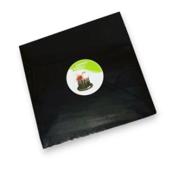 Tortadob fekete négyzet alakú 25*25 cm kép