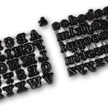 Tortafelirat Betűkiszúró Szett – Kis- és Nagybetűs Kivitel kép