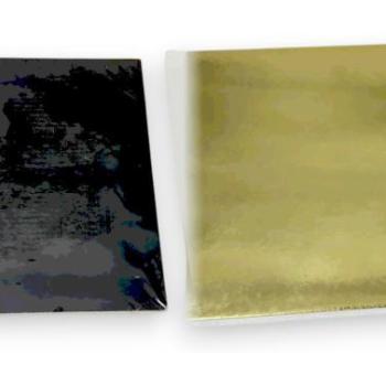 Tortakarton arany/fekete szögletes 18*18 cm 25 db kép